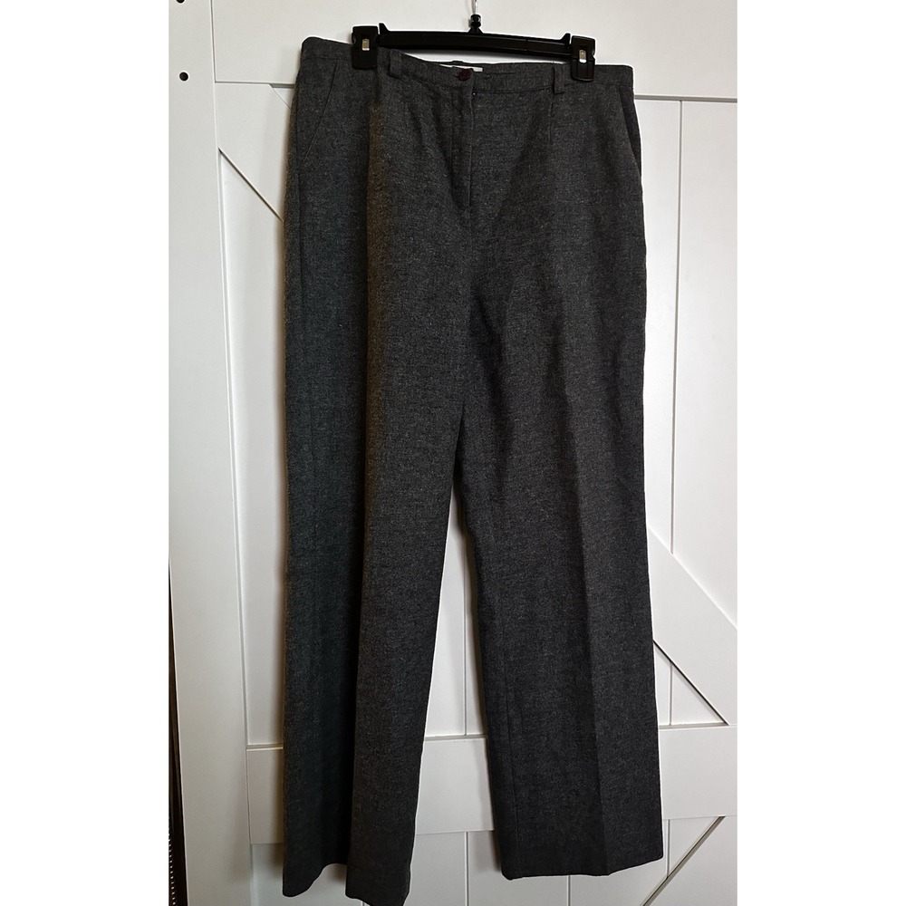Sag Harbor Womens 100% Wool Pants Sz 8 Grey Lined ‎ Straight Leg